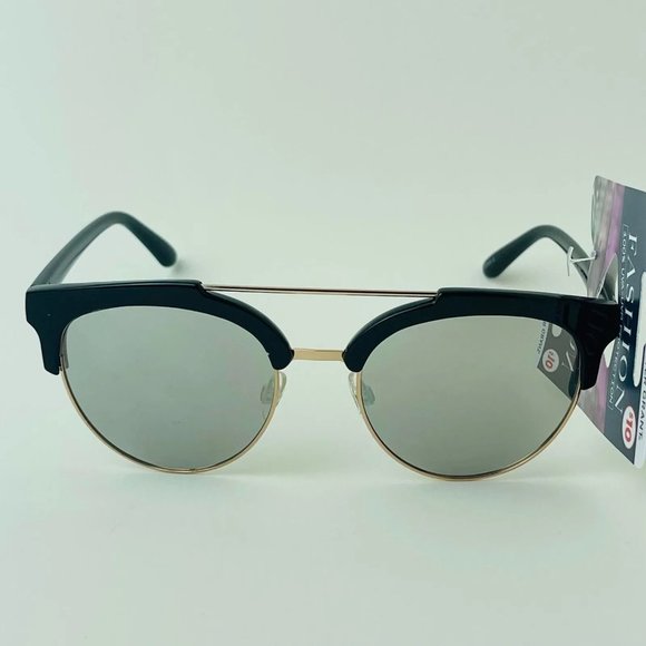 SG00724 Fashion Sunglasses For Women's Round 100% UVA/UVB Protection, Black - Picture 1 of 6